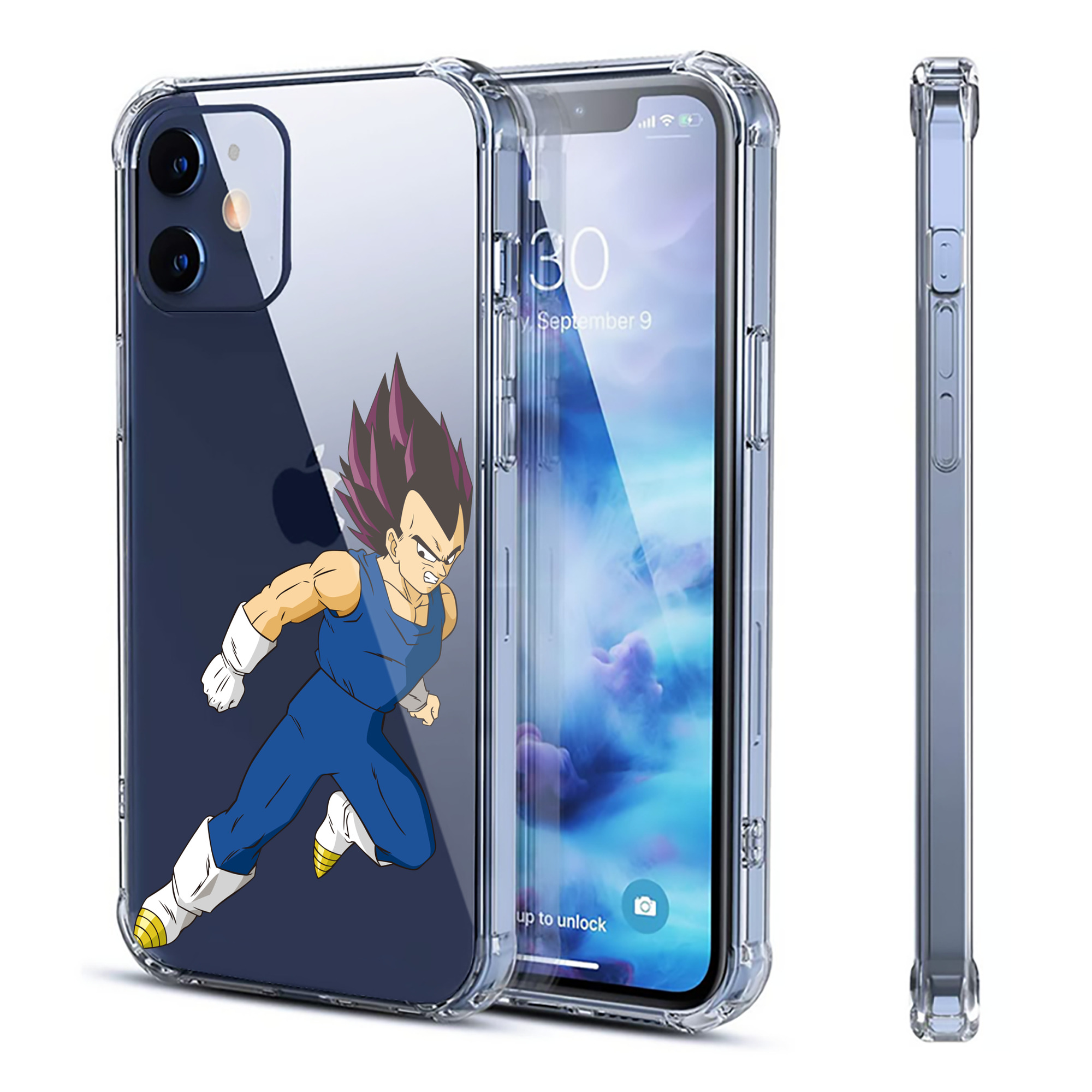 （画像用） ドラゴンボール ベジータ四世（Bejīta Yonsei）DRAGON BALL Vegeta IV 【iPhone 12シリーズ対応】透明スマホケース（クリアソフトケース）